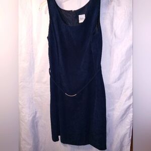 Giorgio Fiorlini Collection Sleeveless Suede Blue mid length dress Wm Sz 10